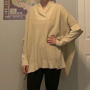 Francescas Beige knit Poncho